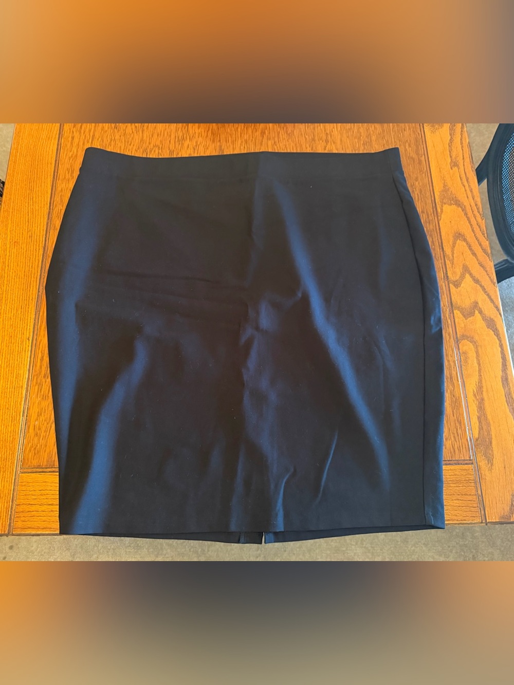 Classic Black Ponte Women's Pencil Skirt